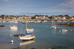 Bretagne Collection: Boats in the port of Saint-Guirec, Cote de Granit Rose, Cotes-d Armor, Brittany