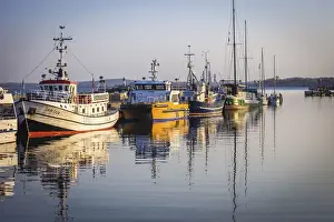Rugen Prints: Boats in the port of Sassnitz on Rugen