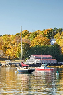 Rockport Prints: Boats at Rockport Harbour, Camden, Maine, USA