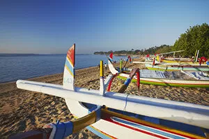 Images Dated 19th September 2011: Boats on Sanur beach, Bali, Indonesia