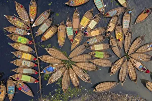 Boats shape like petals of a flower, Dhaka, Bangladesh