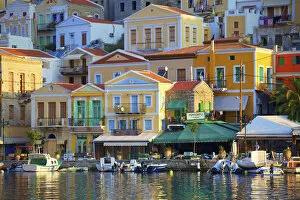 Images Dated 27th July 2015: Boats In Symi Harbour, Symi, Dodecanese, Greek Islands, Greece, Europe