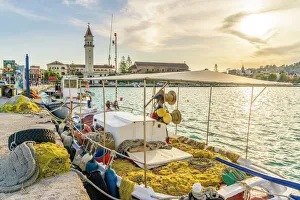 Zakynthos Prints: Boats in Zante Town, Ionian Islands, Greece