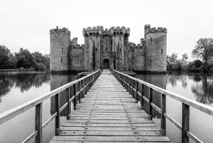 Symmetry Prints: Bodiam Castle, a 14th-century moated castle near Robertsbridge in East Sussex, England