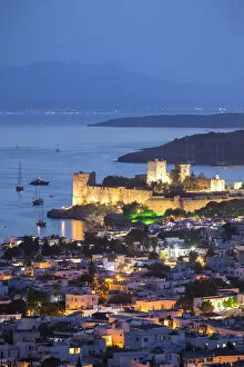 Images Dated 9th October 2020: Bodrum castle and harbour, Bodrum, Mugla, Aegean Coast, Turkey