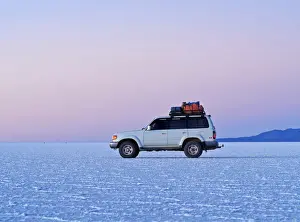 Bolivia, Potosi Department, Daniel Campos Province, White Toyota Landcruiser on