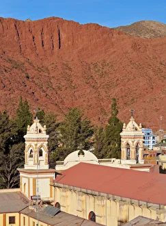 Bolivia, Potosi Department, Sud Chichas Province, Tupiza, Elevated view of the Nuestra