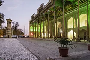 Images Dated 19th December 2017: Bolo Hauz Mosque. Bukhara, a UNESCO World Heritage Site. Uzbekistan