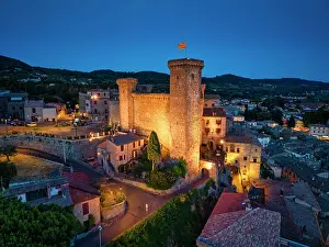 Bolsena Prints: Bolsena Castle at Night(Rocca Monaldeschi della Cervara), Bolsena, Lazio, Italy, Europe