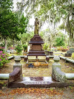 Oaks Prints: Bonaventure Cemetery, Historic and Famous, Savannah, Georgia, USA