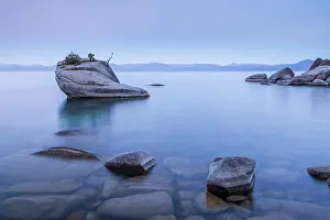 Southwestern Prints: Bonsai Rock at dawn, Lake Tahoe, Nevada, USA. Summer (August) 2025