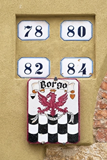 Coat Of Arms Prints: The Borgo district coat of arms of San Quirico d'Orcia, Tuscany, Italy