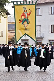 Vercelli Prints: Borgosesia, Vercelli, Piedmont, Italy. Traditional Mercu Scurot