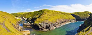 Boscastle Harbour, North Cornwall, Cornwall, England, UK
