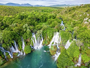 Bosnian Prints: Bosnia Herzegovina, Kravica waterfall, Trebizat river