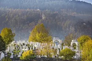 Bosnia and Herzegovina, Sarajevo, View of Alifakovac graveyard (where Muslim foreigners