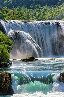 Bosnian Prints: Bosnia Herzegovina, Una National Park, Una river, Strbacki Buk waterfall