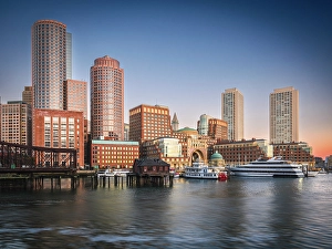 Ships Prints: Boston Old Harbor Waterfront Boston, Massachusetts, USA