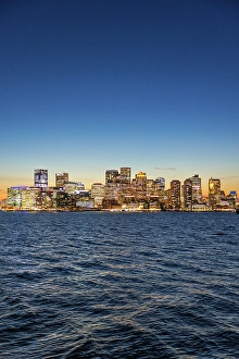 Blue Hour Prints: Boston skyline, Boston, Massachusetts, USA
