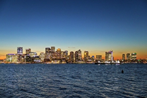 Blue Hour Prints: Boston skyline, Boston, Massachusetts, USA