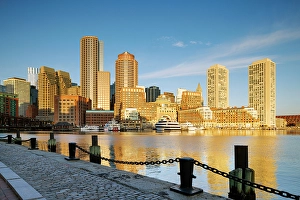 Old Harbor Prints: Boston skyline, Old Harbor, Boston, Massachusetts, USA
