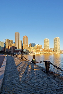 Boston Prints: Boston skyline, Old Harbor, Boston, Massachusetts, USA