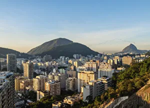 State Of Rio De Janeiro Prints: Botafogo and Humaita Neighbourhoods, elevated view, Rio de Janeiro, Brazil