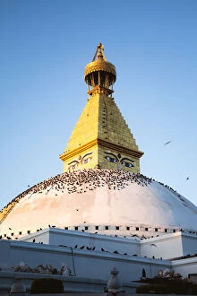 Boudhanath stupa famous buddhist landmark in Kathmandu, Nepal