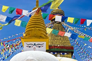 Prayer Gallery: Boudhanath stupa, Kathmandu, Nepal