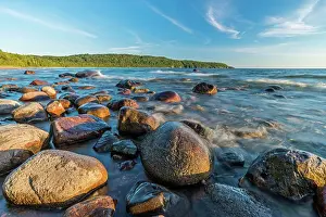 Boulders Prints: Boulders on the beach at Gargantua Harbour in Lake Superior Provincial Park