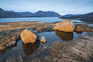 Boulders Prints: Boulders on the edge of Loch Torridon, Scottish Highlands, Scotland