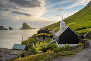 Images Dated 5th August 2016: Bour, Vagar island, Faroe Islands, Denmark