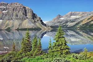 Spruce Prints: Bow Lake - Canada, Alberta, Banff National Park, Bow Lake - Rocky Mountains