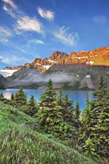 Rocky Mountains Prints: am Bow Lake mit Mount Baker - Canada, Alberta, Banff National Park
