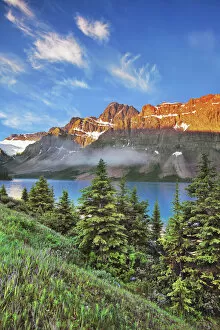 am Bow Lake mit Mount Baker - Canada, Alberta, Banff National Park