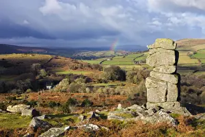 Bowermans Nose on Hayne Down, overlooking rolling countryside