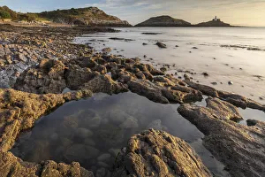Bracelet Bay on the Gower coastline, Mumbles, Wales, UK. Autumn (November) 2021