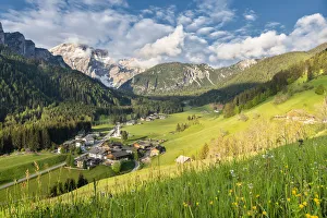 Alto Adige Prints: Braies / Prags, province of Bolzano, South Tyrol, Italy The small village of San Vito