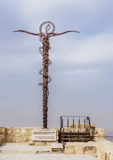 Images Dated 6th February 2019: Brazen Serpent Monument, Mount Nebo, Madaba Governorate, Jordan