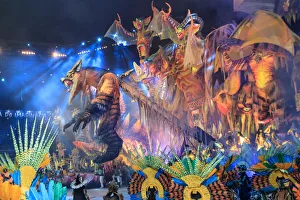 Brazil, Amazonas state, Brazilian Amazon, Parintins, Boi Bumba festival