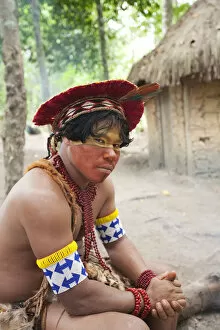 Tribe Collection: Brazil, Bahia, Porto Seguro, Pataxo indigenous Brazilian in the Jaqueira Pataxo