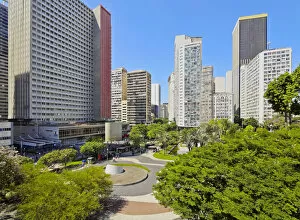 Images Dated 23rd September 2016: Brazil, City of Rio de Janeiro, City Center, Elevated view of Largo da Carioca
