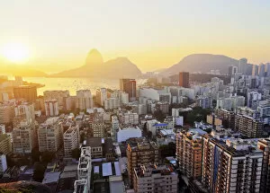 Images Dated 23rd September 2016: Brazil, City of Rio de Janeiro, View over Botafogo Neighbourhood towards the Sugarloaf