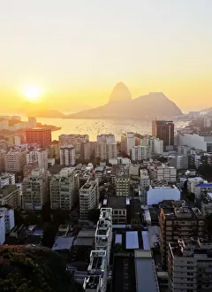 Sugar Loaf Prints: Brazil, City of Rio de Janeiro, View over Botafogo Neighbourhood towards the Sugarloaf