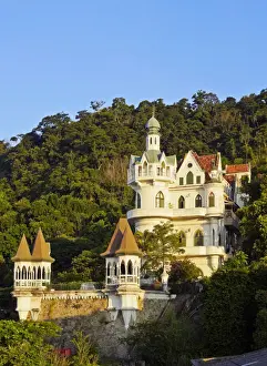 Santa Teresa Prints: Brazil, City of Rio de Janeiro, View of the Santa Teresa Neighbourhood with the Castelo