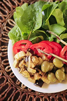 Dish Prints: Brazil, Maranhao, Brazilian tomato, olive, aubergine and pumpkin salad