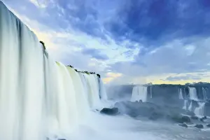Brazil, Parana state, the Iguacu or Iguazu falls photographed from the Brazilian