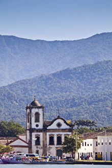 Images Dated 4th December 2012: Brazil, Parati, the Portuguese colonial town centre and the church of Saint Rita of