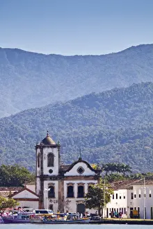Parati Prints: Brazil, Parati, the Portuguese colonial town centre and the church of Saint Rita of