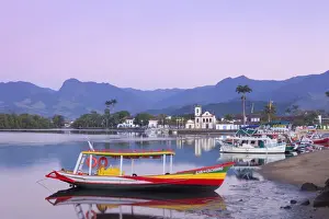 Brazil, Parati, the Portuguese colonial town centre and the church of Saint Rita of